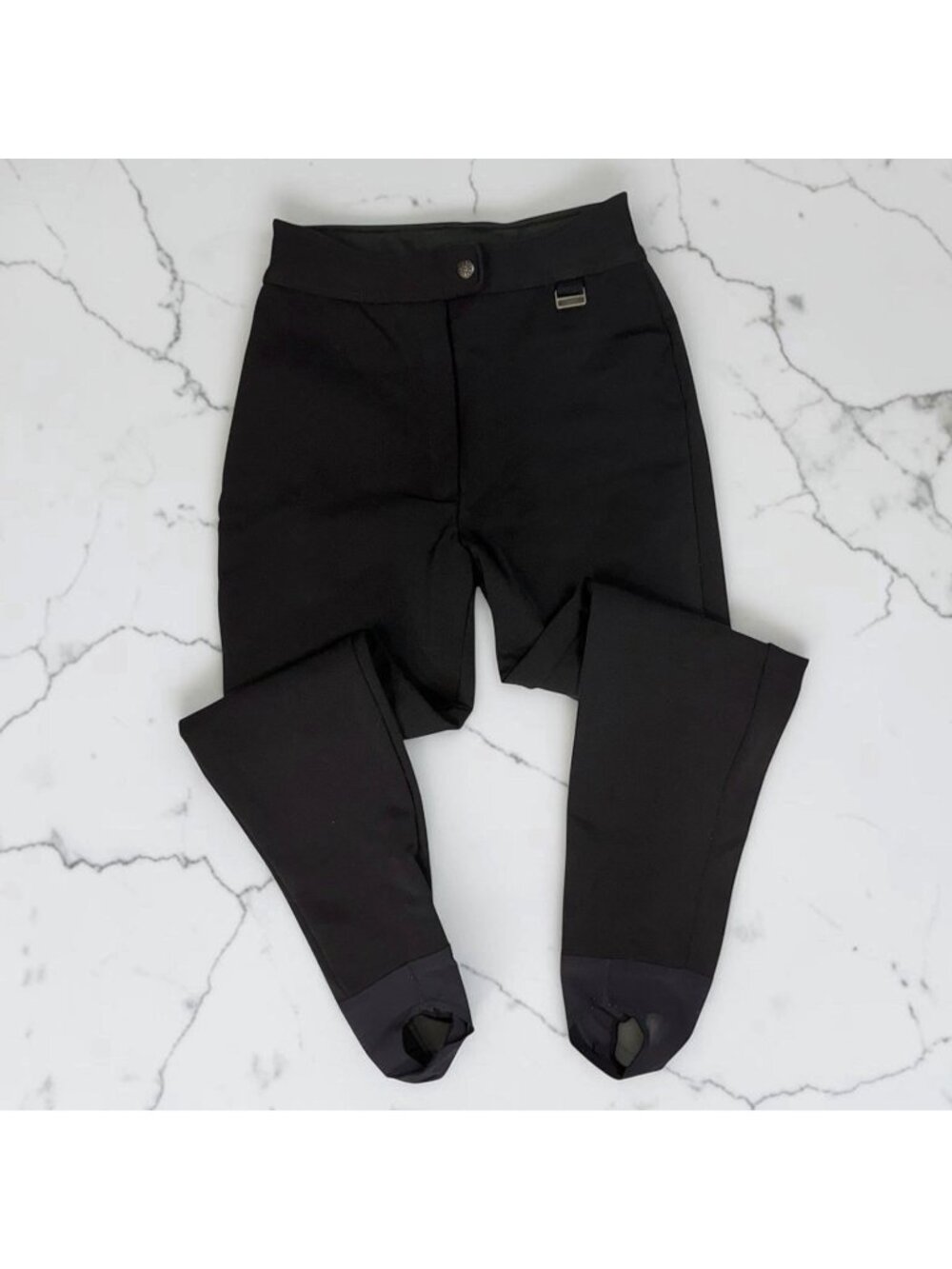 EDELWEISS Ski Wear Vintage Stirrup Ski Pants Size 12 Womens Wool Blend Skinny